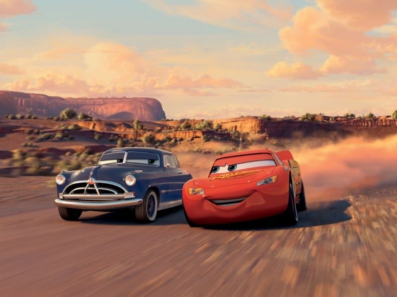 Una scena del cartoon Cars