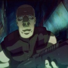 Una scena d'azione del film Ghost in the Shell 2 - L'attacco dei cyborg