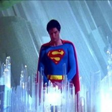 Christopher Reeve in una suggestiva scena di SUPERMAN