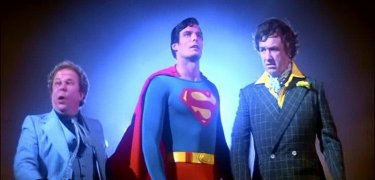 Ned Beatty, Christopher Reeve e Gene Hackman in una scena di SUPERMAN