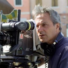 Roberto Cimpanelli sul set del film Baciami piccina