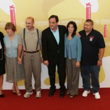 Maria Bello, Donna McLoughlin, John McLoughlin, Oliver Stone, Alison Jimeno and William Jimeno a Venezia 2006 per presentare World Trade Center
