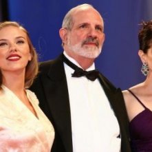 Brian de Palma con Scarlett Johansson e Mia Kirshner a Venezia 2006 per presentare The Black Dahlia