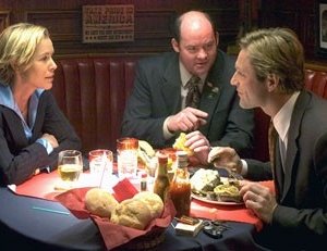 Maria Bello, David Koechner e Aaron Eckhart in Thank You for Smking