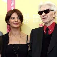 Laura Morante e Alain Resnais a Venezia 2006 per presentare il film Private Fears in Public Places