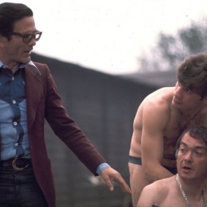 Pier Paolo Pasolini in una scena di Pasolini prossimo nostro