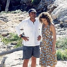 Emanuele Crialese e Valeria Golino sul set di Respiro