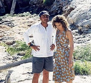 Emanuele Crialese e Valeria Golino sul set di Respiro