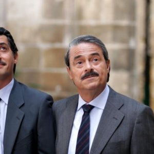 Massimo Dapporto ed Emilio Solfrizzi in una scena della fiction 'Giovanni Falcone'