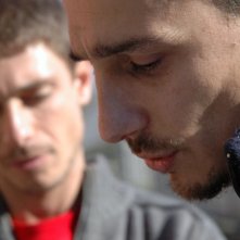 Alessandro Angelini e Giorgio Pasotti sul set di L'aria salata