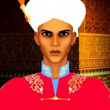 Primo piano del protagonista del film Azur e Asmar