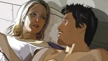 Una scena del film Waking Life