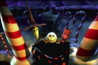 Jack Skeleton in una scena del film Nightmare Before Christmas