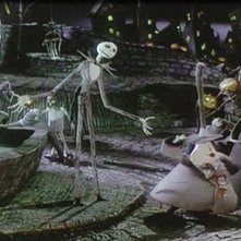 Una bellissima scena del film Nightmare Before Christmas