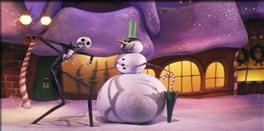 Una scena del film d'animazione Nightmare Before Christmas