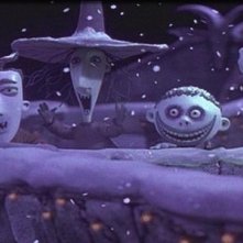 Una scena del film Nightmare Before Christmas (1993)