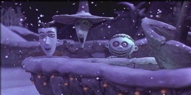 Una scena del film Nightmare Before Christmas (1993)