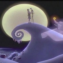Una scena del film Nightmare Before Christmas