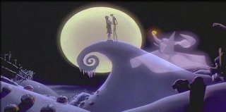 Una scena del film Nightmare Before Christmas