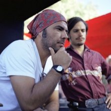 Alejandro González Iñárritu e Gael Garcia Bernal sul set di Babel