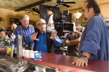 Jack Nicholson e Martin Scorsese sul set di The Departed