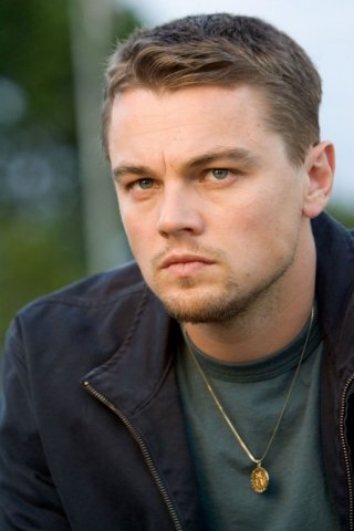 Primo piano DiCaprio in una scena di the Departed