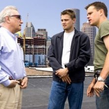 Matt Damon Martin Scorsese E Leonardo Dicaprio Sul Set Di The Departed 32098