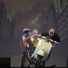 Aldo, Giovanni e Giacomo in una parte del film Anplagghed al cinema