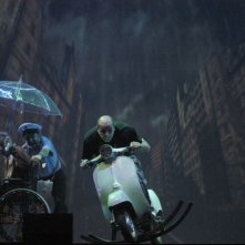 Aldo, Giovanni e Giacomo in una scena dello show Anplagghed al cinema