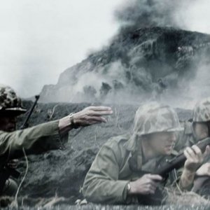 Una scena di Flags of Our Fathers, diretto da Clint Eastwood