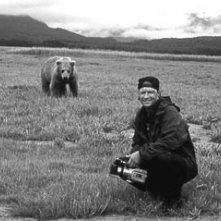 Treadwell in una scena del documentario Grizzly Man