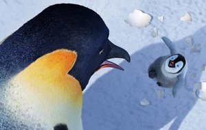 Una scena del film Happy Feet