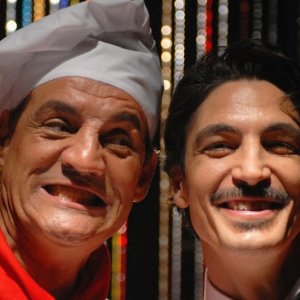 Francesco Salvi e Francesco Foti in una scena del film L'ultima battuta
