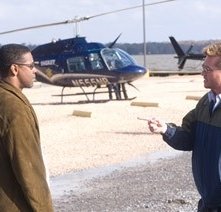 Denzel Washington e Val Kilmer in una scena di Deja Vu