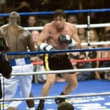 Sylvester Stallone sul ring nei panni di Rocky Balboa