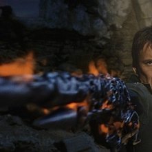 Nicolas Cage in una scena action di Ghost Rider