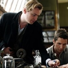 Christopher Nolan e Christian Bale sul set di 'The Prestige'