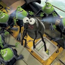 Una scena del film d'animazione Giù per il tubo (Flushed Away)