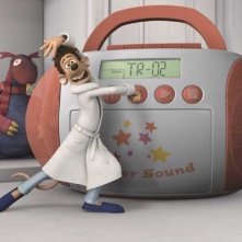 Una scena del film d'animazione Giù per il tubo diretto da David Bowers e Sam Fell