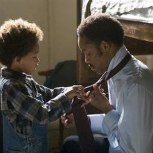 Jaden e Will Smith in una scena del film La ricerca della felicità