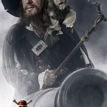 Geoffrey Rush in un'immagine promo di Pirates of the Caribbean: At Worlds End