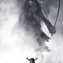 Johnny Depp in un'immagine promo di Pirates of the Caribbean: At Worlds End