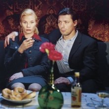 Una scena della pellicola Le luci della sera