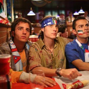 Nicolas Vaporidis, Eros Galbiati e Andrea De Rosa in una scena del film Notte prima degli esami - Oggi