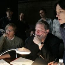 Al Gore, Brian Buell e Lesley Chilcott in una scena del documentario Una scomoda verità