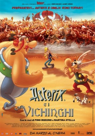 La locandina italiana di Asterix e i Vichinghi