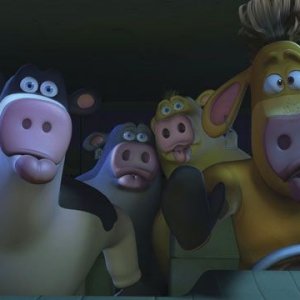Una scena del film Barnyard - Il cortile