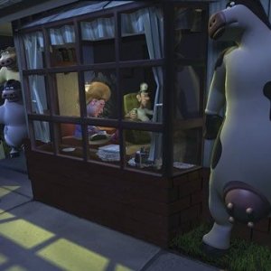 Una scena del film Barnyard - Il cortile