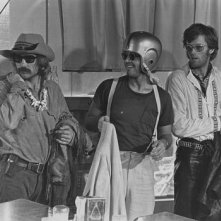 Dennis Hopper, Jack Nicholson e Peter Fonda in una scena di Easy Rider