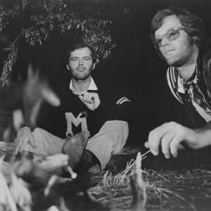 Jack Nicholson e Peter Fonda in una scena di Easy Rider